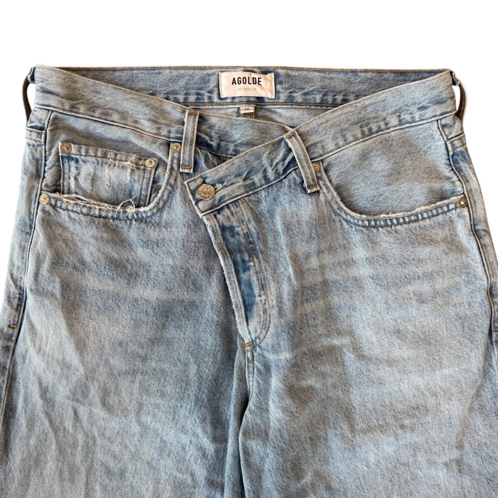 AGOLDE Criss Cross High Rise Straight Leg Light Wash Denim Jean Size 29
A097-983 - Picture 5 of 16